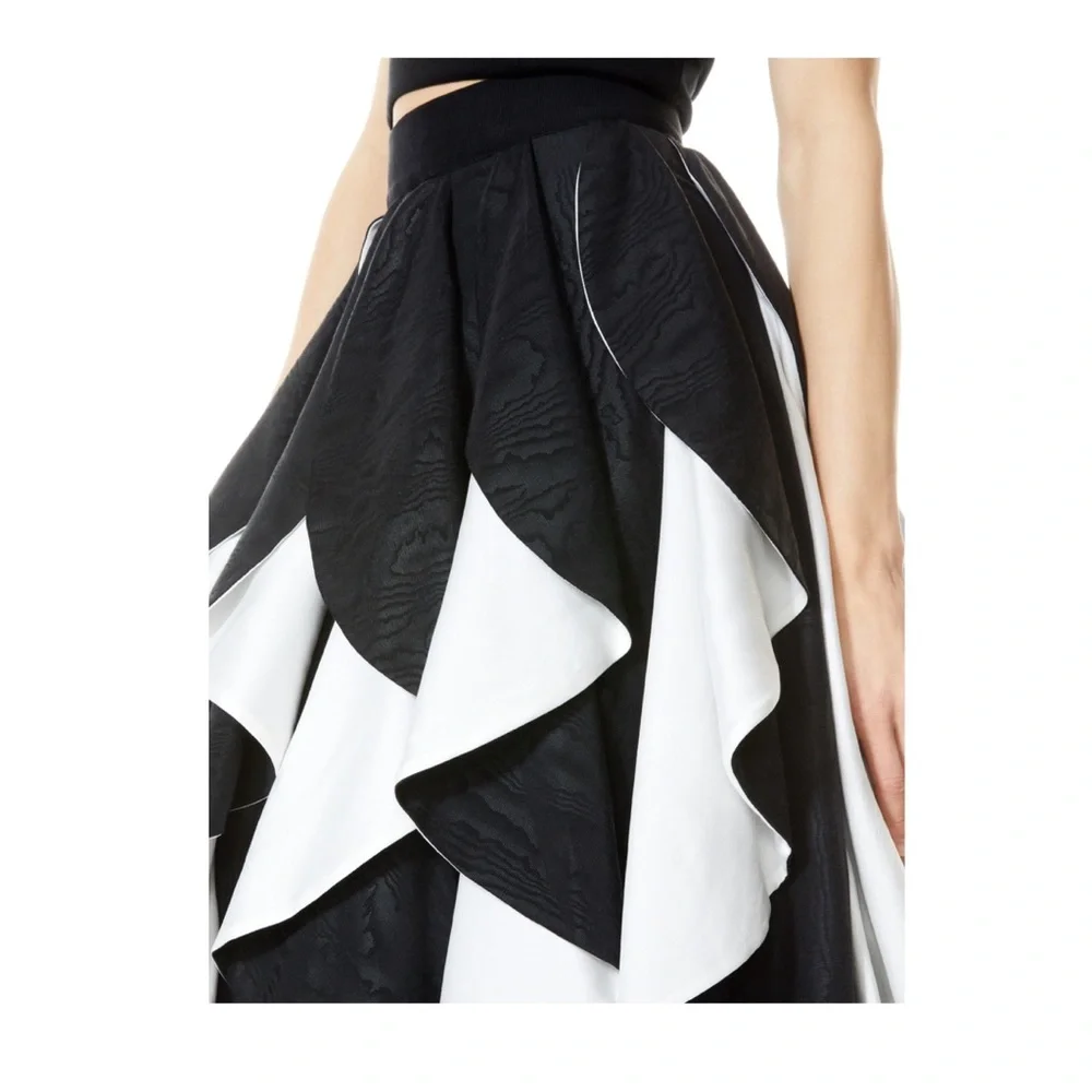 New! Rare ALICE+OLIVIA Nadie Spiral Ball Gown Ruffle Maxi Skirt - Picture 7 of 13